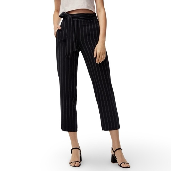 Wilfred Pants - Wilfred Jallade Black/White Stripe Tie Front Pant Size 0